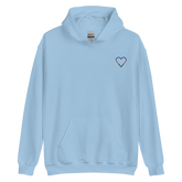 Polyamory Heart Hoodie: Embroidered Pride Sweatshirt